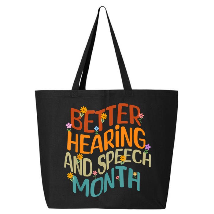 Retro Better Hearing And Speech Month Speech Pathologist SLP 25L Jumbo Tote