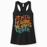Retro Better Hearing And Speech Month Speech Pathologist SLP Womens Tank Top