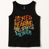 Retro Better Hearing And Speech Month Speech Pathologist SLP Tank Top