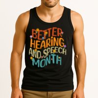 Retro Better Hearing And Speech Month Speech Pathologist SLP Tank Top