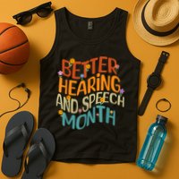 Retro Better Hearing And Speech Month Speech Pathologist SLP Tank Top
