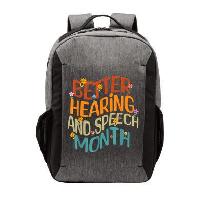 Retro Better Hearing And Speech Month Speech Pathologist SLP Vector Backpack