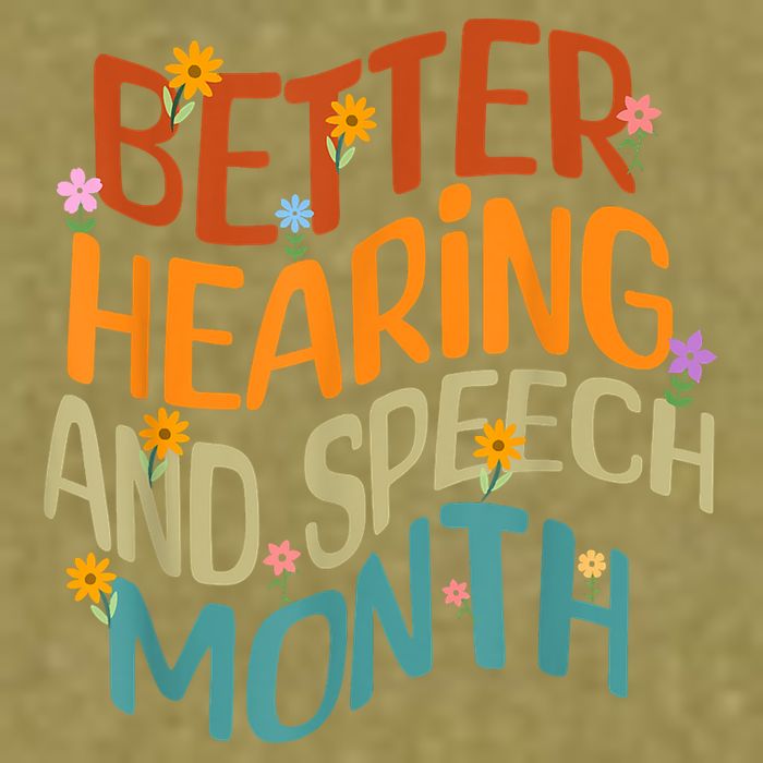 Retro Better Hearing And Speech Month Speech Pathologist SLP Garment-Dyed Women's Muscle Tee