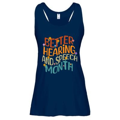 Retro Better Hearing And Speech Month Speech Pathologist SLP Ladies Essential Flowy Tank