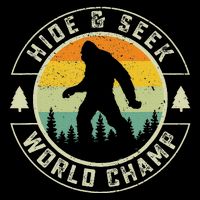 Retro Bigfoot Hide And Seek World Champion Sasquatch 16 in Basic Backpack