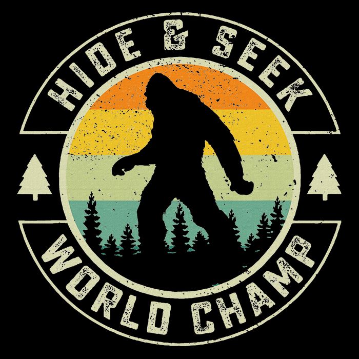 Retro Bigfoot Hide And Seek World Champion Sasquatch 16 in Basic Backpack