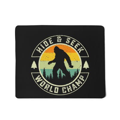 Retro Bigfoot Hide And Seek World Champion Sasquatch Mousepad