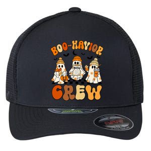 Retro Boo Havior Crew Behavior Analyst Halloween Aba Rbt Flexfit Unipanel Trucker Cap