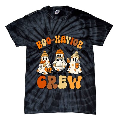 Retro Boo Havior Crew Behavior Analyst Halloween Aba Rbt Tie-Dye T-Shirt