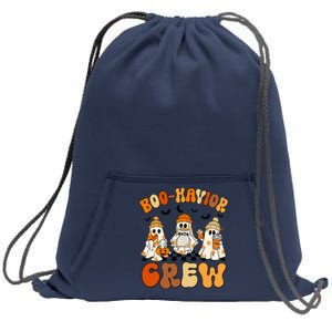 Retro Boo Havior Crew Behavior Analyst Halloween Aba Rbt Sweatshirt Cinch Pack Bag