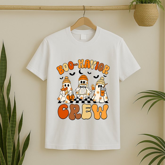 Retro Boo Havior Crew Behavior Analyst Halloween Aba Rbt T-Shirt