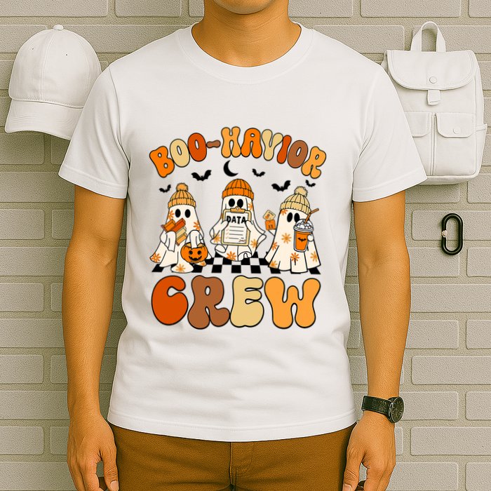 Retro Boo Havior Crew Behavior Analyst Halloween Aba Rbt T-Shirt