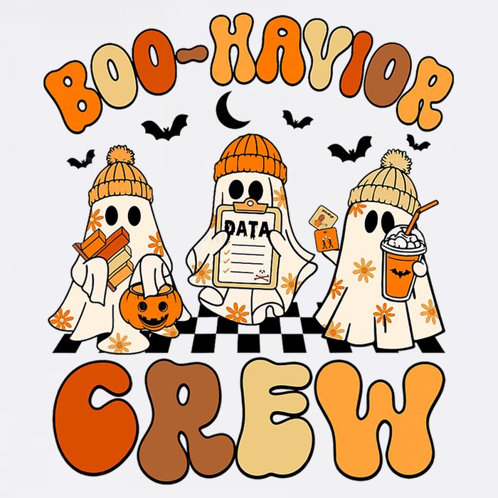 Retro Boo Havior Crew Behavior Analyst Halloween Aba Rbt Poster