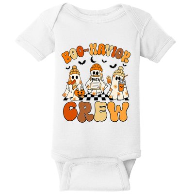 Retro Boo Havior Crew Behavior Analyst Halloween Aba Rbt Baby Bodysuit