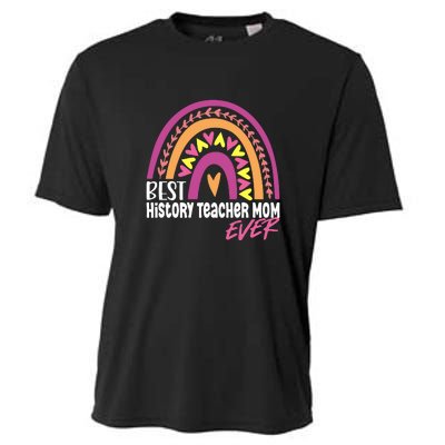 Rainbow Best History Teacher Mom Ever Mother's Day Gift Cooling Performance Crew T-Shirt