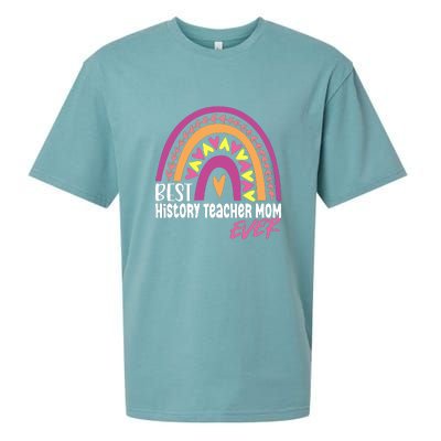 Rainbow Best History Teacher Mom Ever Mother's Day Gift Sueded Cloud Jersey T-Shirt