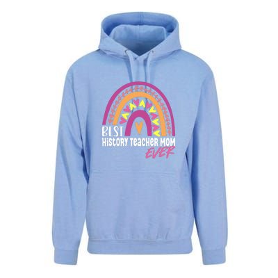 Rainbow Best History Teacher Mom Ever Mother's Day Gift Unisex Surf Hoodie