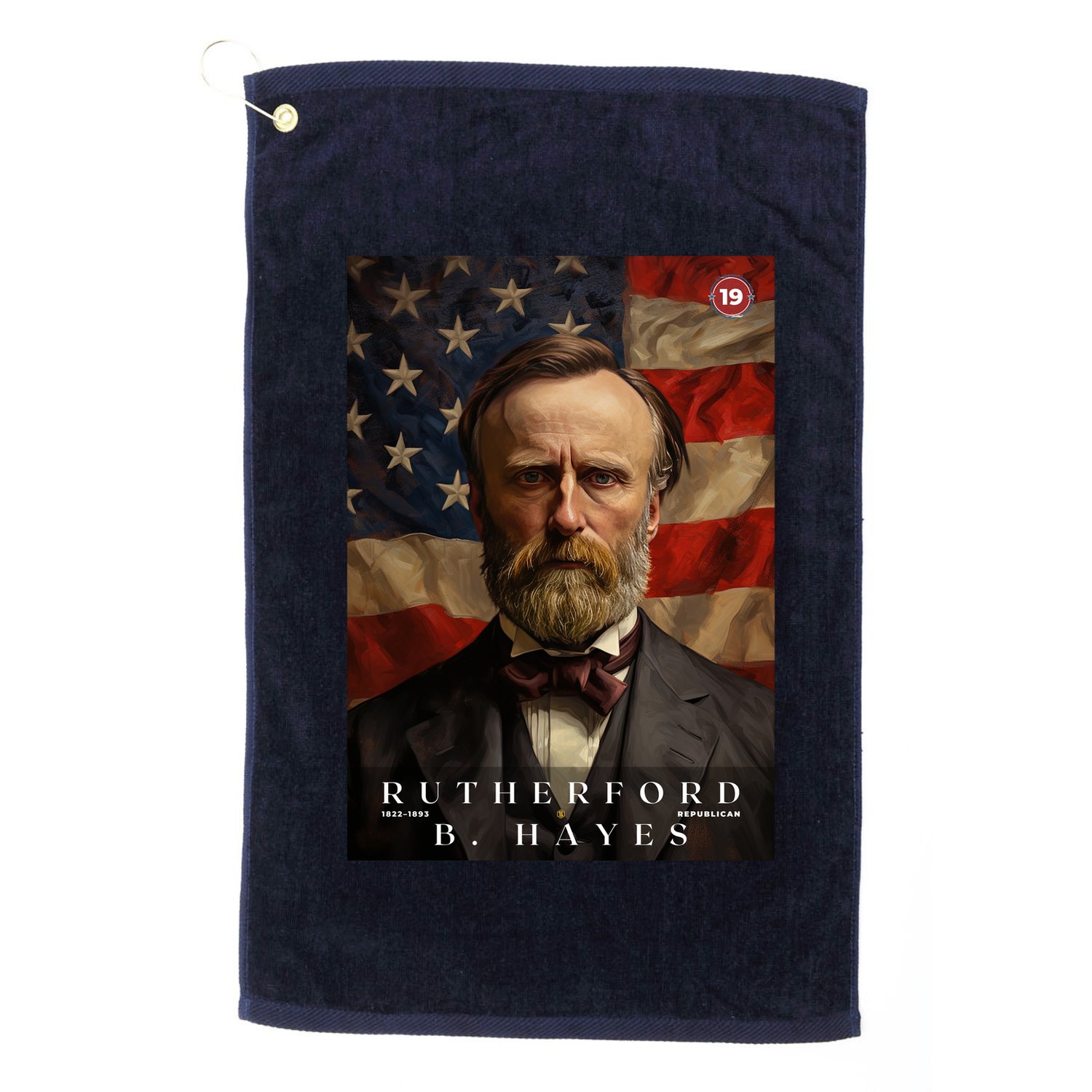 Rutherford B. Hayes 19th President Of The United States Portrait Golf Towel