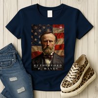 Rutherford B. Hayes 19th President Of The United States Portrait Womens T-Shirt