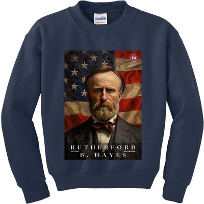 Rutherford B. Hayes 19th President Of The United States Portrait Kids Sweatshirt