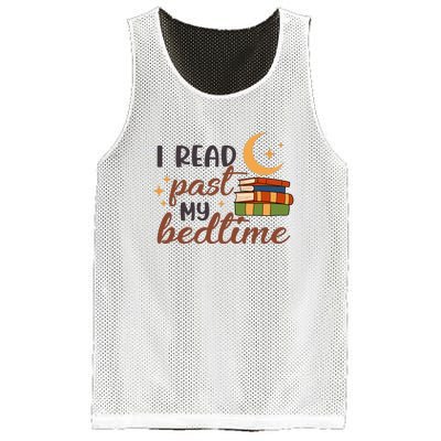 Reading Books I Read Past My Bedtime Gift Cute Reading Mesh Reversible Basketball Jersey Tank