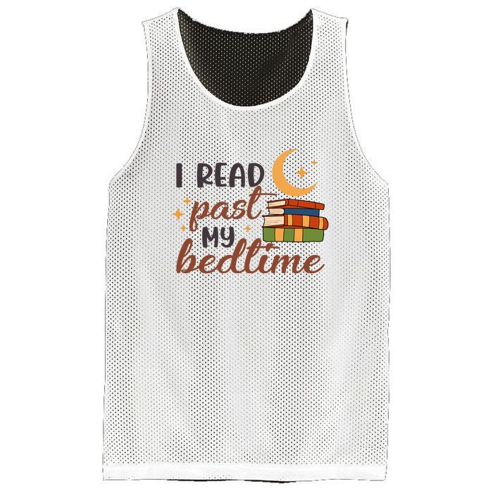 Reading Books I Read Past My Bedtime Gift Cute Reading Mesh Reversible Basketball Jersey Tank