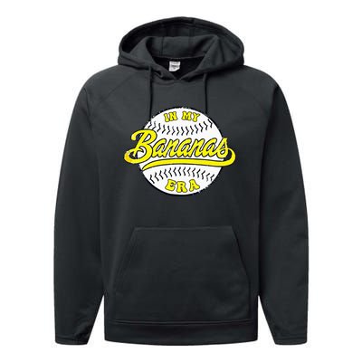 Retro Bananas In My Banana Era Performance Fleece Hoodie