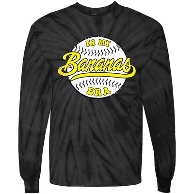 Retro Bananas In My Banana Era Tie-Dye Long Sleeve Shirt