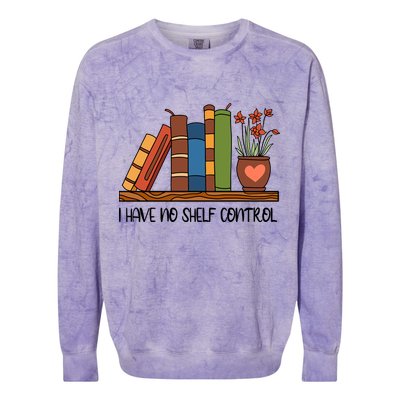 Reading Books I Have No Shelf Control Gift Cute Reading Colorblast Crewneck Sweatshirt