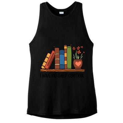Reading Books I Have No Shelf Control Gift Cute Reading Ladies PosiCharge Tri-Blend Wicking Tank