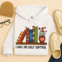 Reading Books I Have No Shelf Control Gift Cute Reading Hoodie