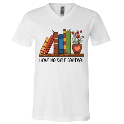 Reading Books I Have No Shelf Control Gift Cute Reading V-Neck T-Shirt