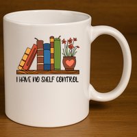 Reading Books I Have No Shelf Control Gift Cute Reading 11oz C Handle Ceramic Mug