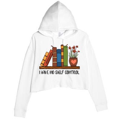 Reading Books I Have No Shelf Control Gift Cute Reading Crop Fleece Hoodie