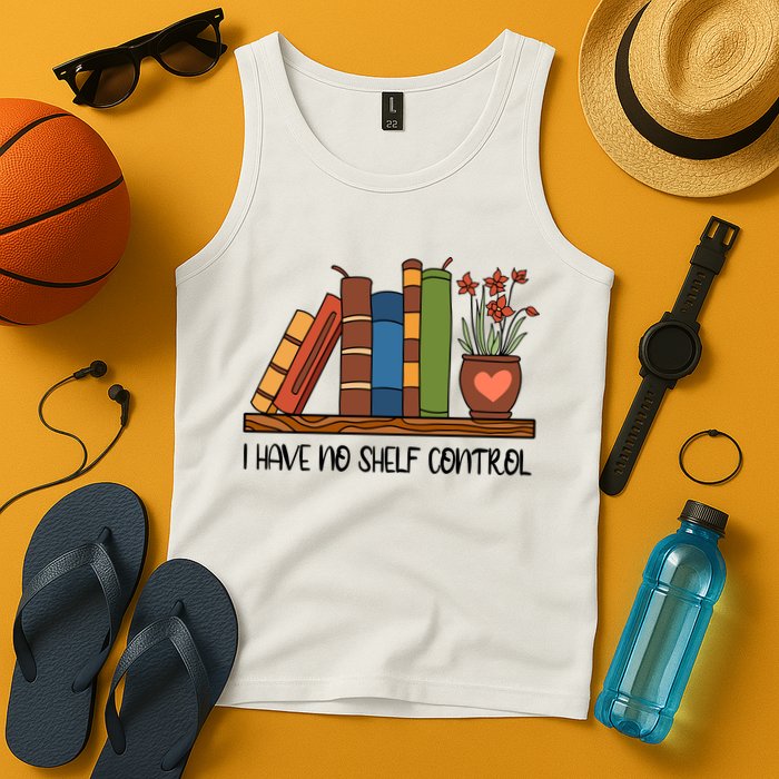 Reading Books I Have No Shelf Control Gift Cute Reading Tank Top