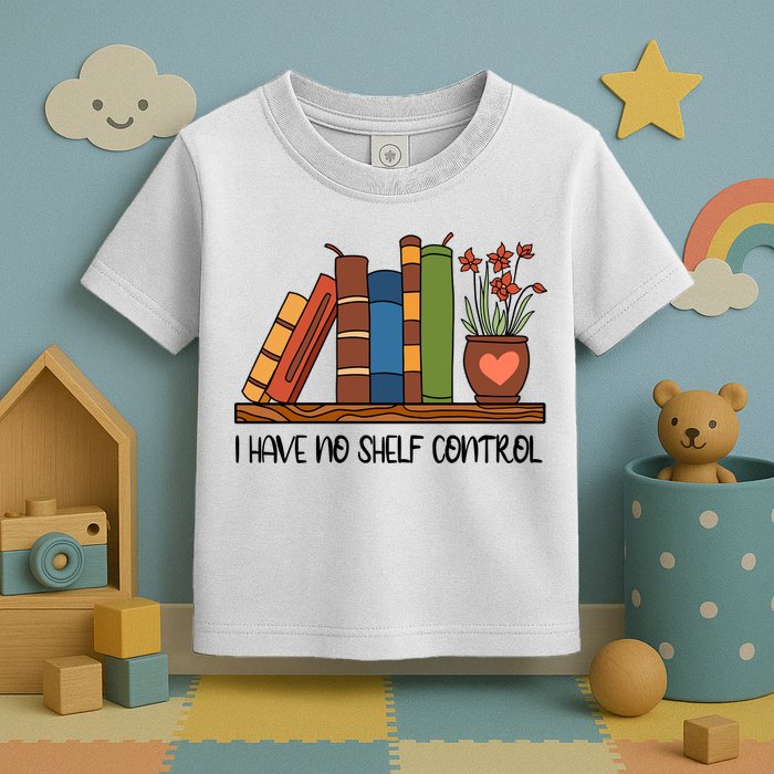 Reading Books I Have No Shelf Control Gift Cute Reading Toddler T-Shirt