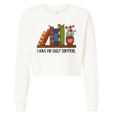Reading Books I Have No Shelf Control Gift Cute Reading Cropped Pullover Crew