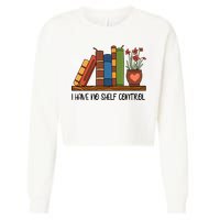 Reading Books I Have No Shelf Control Gift Cute Reading Cropped Pullover Crew