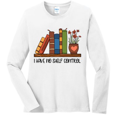 Reading Books I Have No Shelf Control Gift Cute Reading Ladies Long Sleeve Shirt
