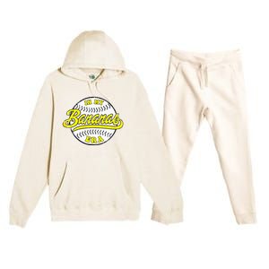 Retro Bananas In My Banana Era Premium Hooded Sweatsuit Set