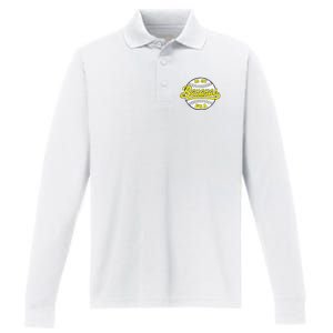 Retro Bananas In My Banana Era Performance Long Sleeve Polo