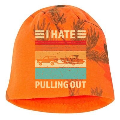 Retro Boating I Hate Pulling Out Funny Boat Captain Gift Kati - Camo Knit Beanie