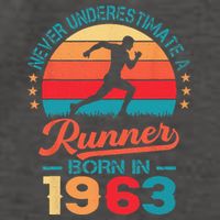 Runner Born In 1963 60th Birthday Running 60 Years Old Vector Backpack