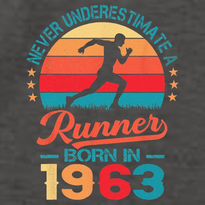 Runner Born In 1963 60th Birthday Running 60 Years Old Vector Backpack
