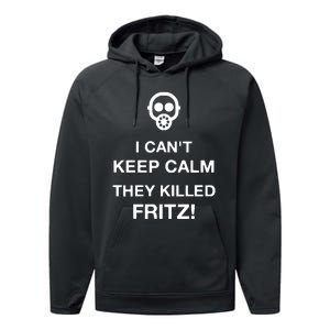 Ralph Bakshi I CanT Keep Calm They Killed Fritz Performance Fleece Hoodie