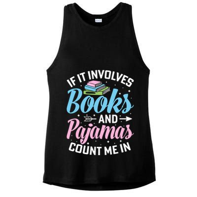 Reading Bedtime If It Involves Books And Pajamas Count Me In Ladies PosiCharge Tri-Blend Wicking Tank