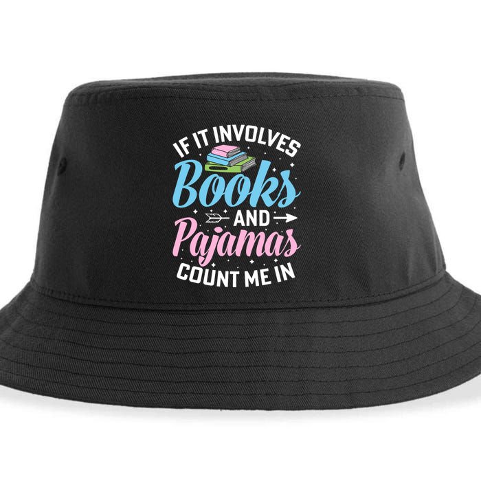 Reading Bedtime If It Involves Books And Pajamas Count Me In Sustainable Bucket Hat