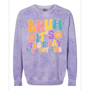 Retro Bruh Its Test Day You Got This Colorblast Crewneck Sweatshirt