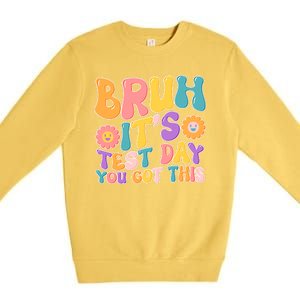 Retro Bruh Its Test Day You Got This Premium Crewneck Sweatshirt