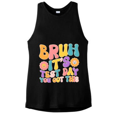 Retro Bruh Its Test Day You Got This Ladies PosiCharge Tri-Blend Wicking Tank